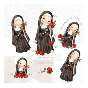 Arquivo Digital Santinhos Santa Rita De Cássia Católico Png