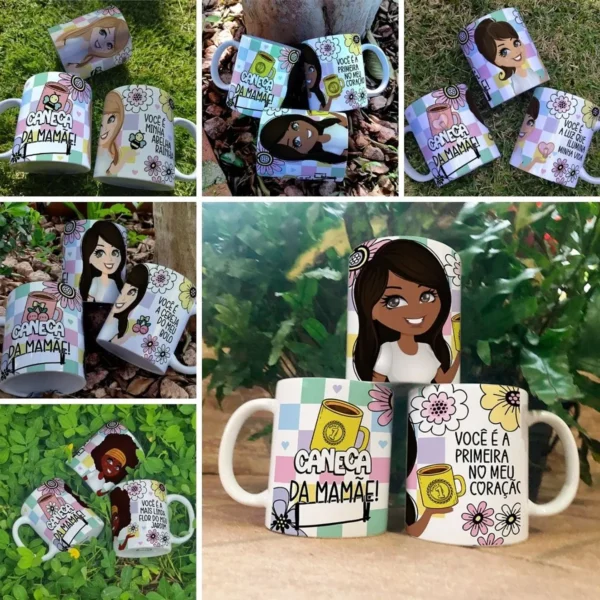 Arquivo Editável Caneca Mamãe – Dia das Mães