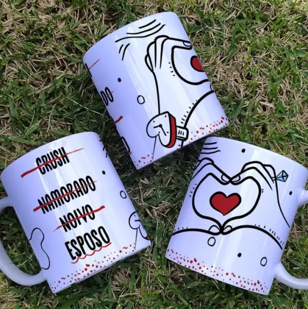 Arquivo Editável: Caneca Romântica para Surpreender