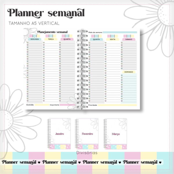 Arquivo Encadernação Planner Semanal