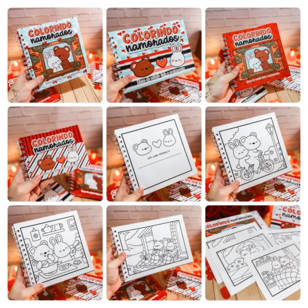 Arquivo PDF de Livro para Colorir Especial Namorados