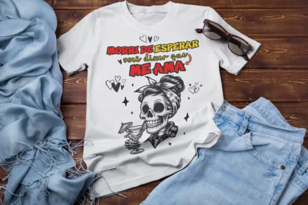 Arquivo PNG Artes Camisa: Espera por Namorado com Humor