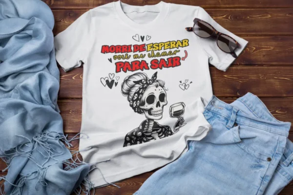 Arquivo PNG Artes Camisa: Espera por Namorado com Humor