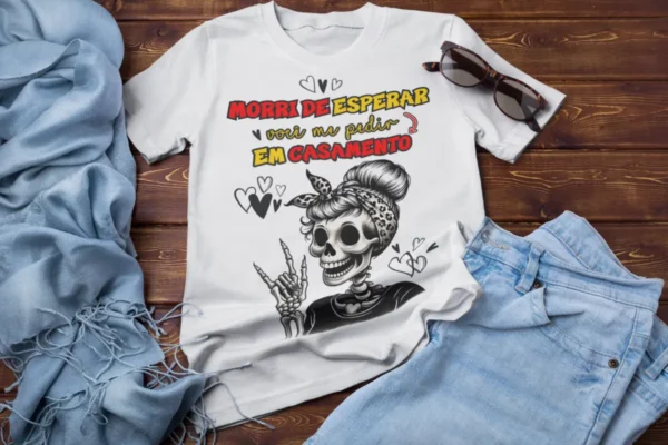 Arquivo PNG Artes Camisa: Espera por Namorado com Humor