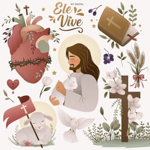 Arquivos Digitais Páscoa Cristã Ilustrações Jesus Cristo Png