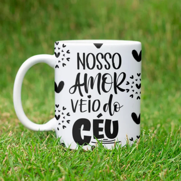 Arquivos Editáveis de Canecas Românticas para Namorados