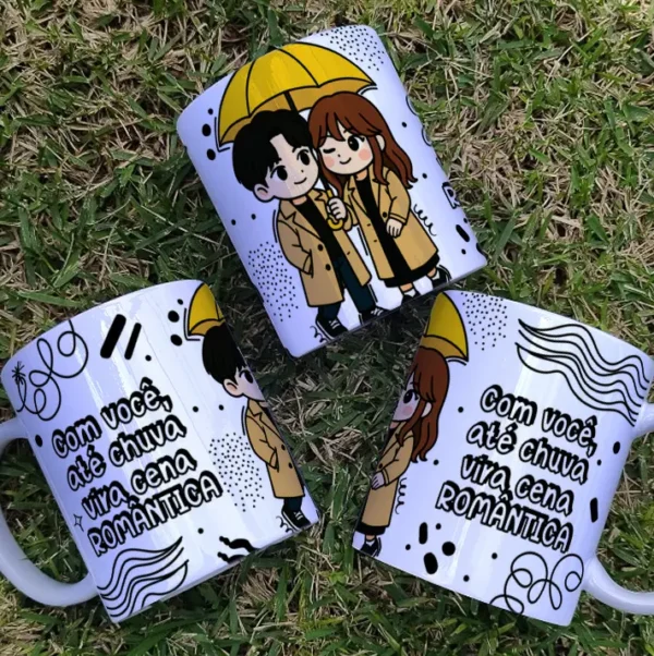 Arquivos Editáveis para Caneca - Tema Dorama Romântico