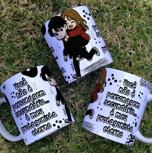 Arquivos Editáveis para Caneca - Tema Dorama Romântico