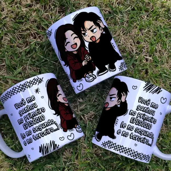 Arquivos Editáveis para Caneca - Tema Dorama Romântico