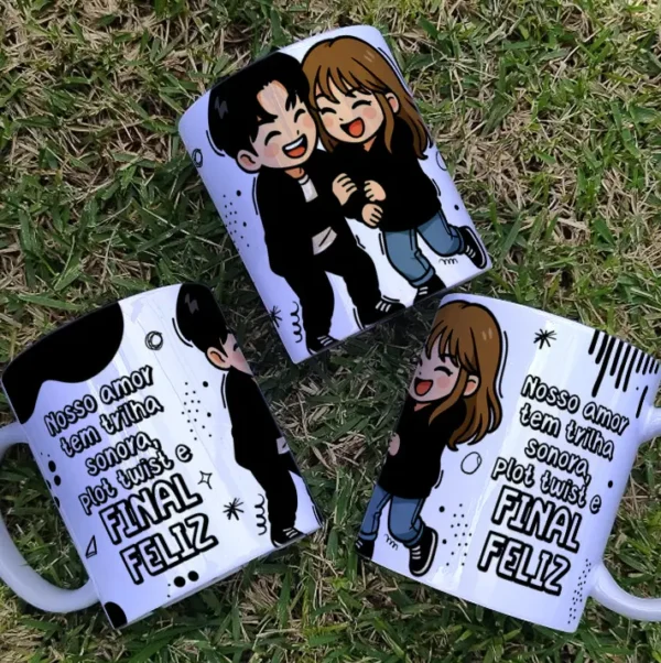Arquivos Editáveis para Caneca - Tema Dorama Romântico