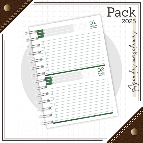 Arquivos Encadernação Caderno Couro Verde