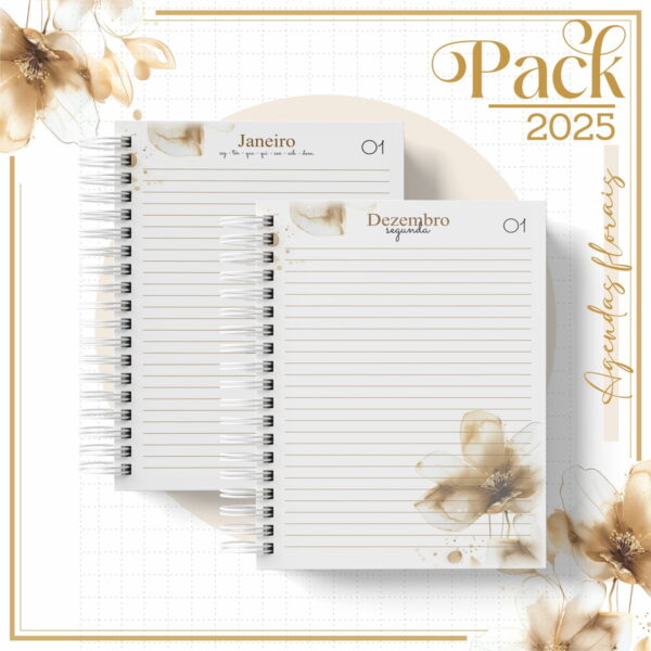 Arquivos Encadernação Caderno Floral Gold