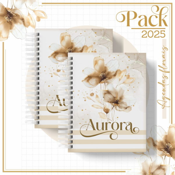 Arquivos Encadernação Caderno Floral Gold