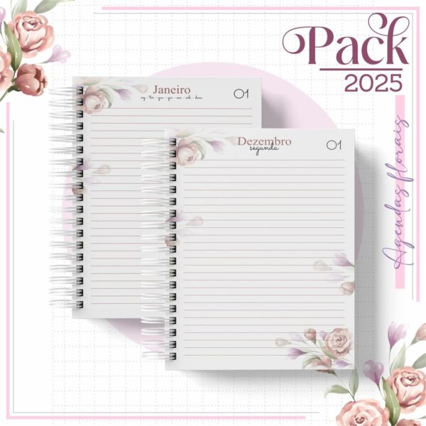 Arquivos Encadernação Caderno Floral Rosê