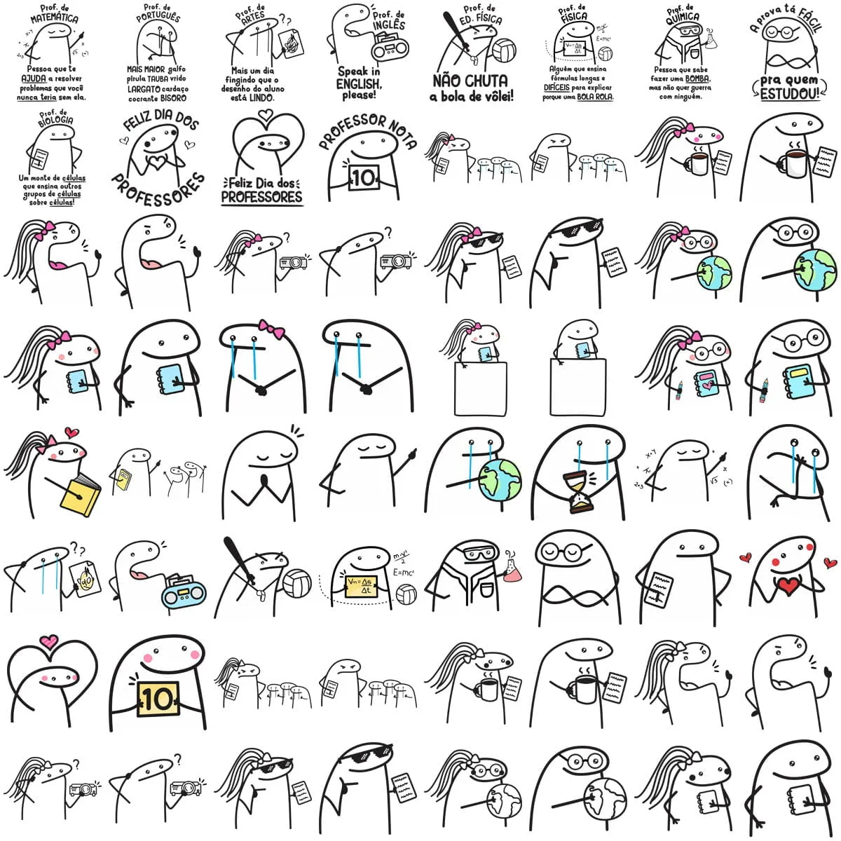 Arquivos Flork Dia dos Professores Ilustrações Frases PNG