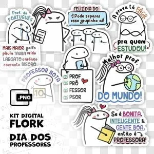 Arquivos Flork Dia dos Professores Ilustrações Frases PNG