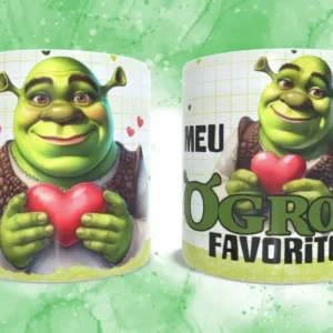 Arquivos JPG para Sublimação de Canecas - Fiona e Shrek