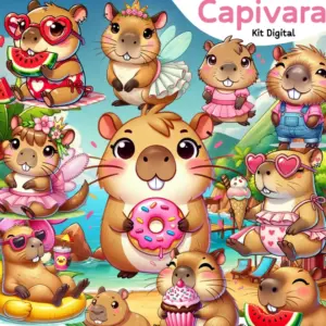 Arquivos Png Capivaras Para Papelaria Personalizada E Craft 2