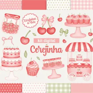 Arquivos Png Cerejinhas Aquarela Papelaria Personalizada 7