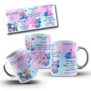 Arquivos PNG de Stitch para Personalização de Caneca