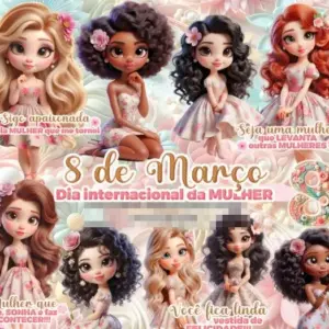 Arquivos Png Dia Da Mulher Para Criar Produtos Personalizados