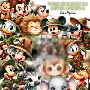 Arquivos Png Mickey Safari Kit Digital Para Sublimacao