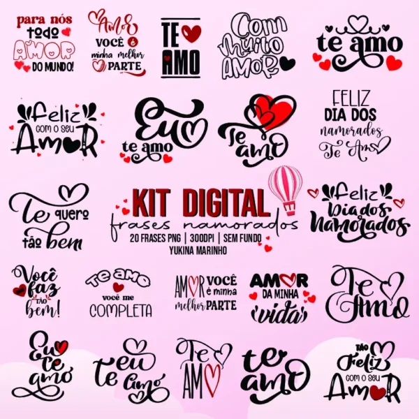 Arquivos PNG para o Dia dos Namorados – Amor e Palavras