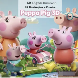 Arquivos PNG Peppa Pig para Criar Convites Personalizados