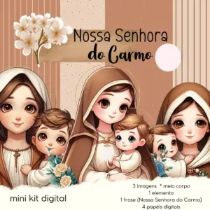 Arquivos PNG Santinhos Personalizados Nossa Senhora Carmo