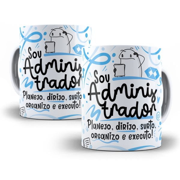 Arte Caneca Administrador(a) Flork Frase Profissão Em Png