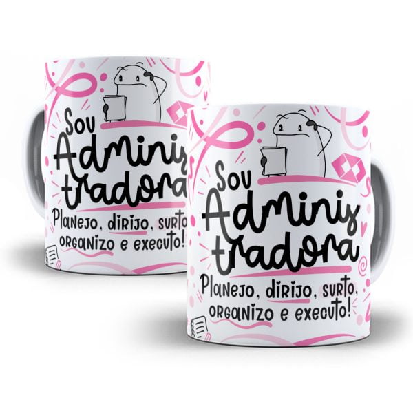 Arte Caneca Administrador(a) Flork Frase Profissão Em Png