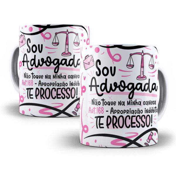 Arte Caneca Advogado(a) Flork Frase Profissão Em Png