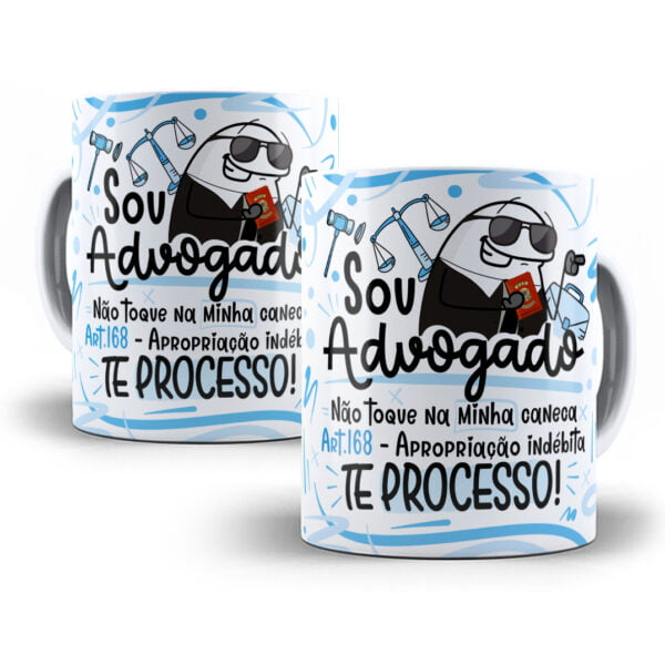 Arte Caneca Advogado(a) Flork Frase Profissão Em Png