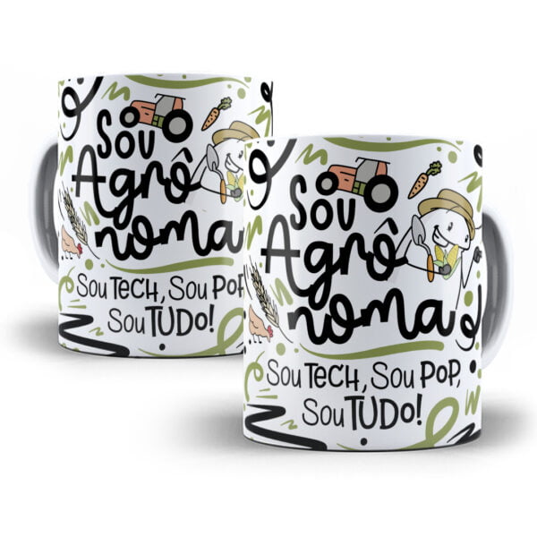 Arte Caneca Agrônomo(a) Flork Frase Profissão Em Png