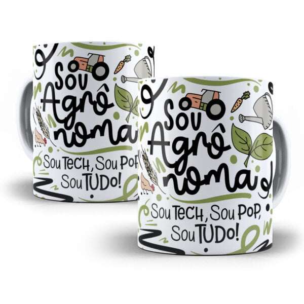 Arte Caneca Agrônomo(a) Flork Frase Profissão Em Png
