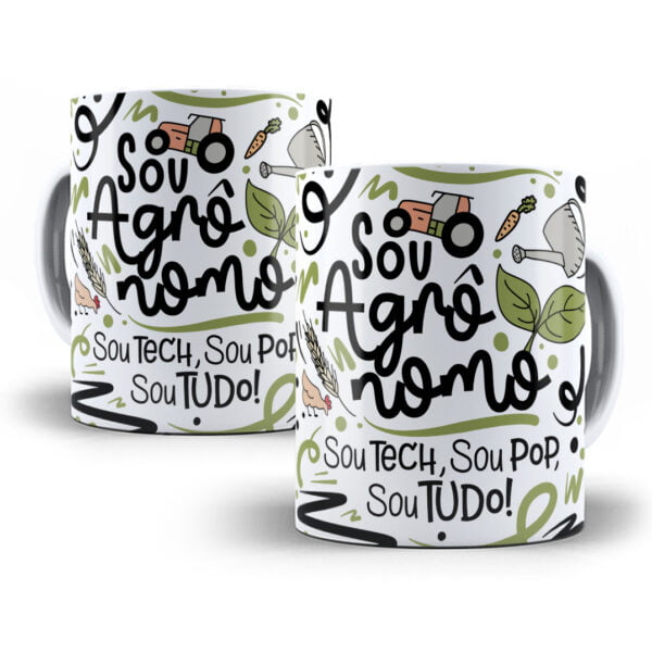 Arte Caneca Agrônomo(a) Flork Frase Profissão Em Png
