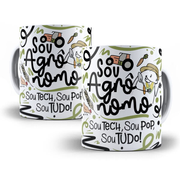 Arte Caneca Agrônomo(a) Flork Frase Profissão Em Png
