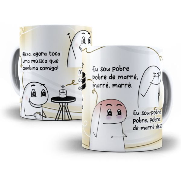 Arte Caneca Alexa, agora toca uma música que combina comigo