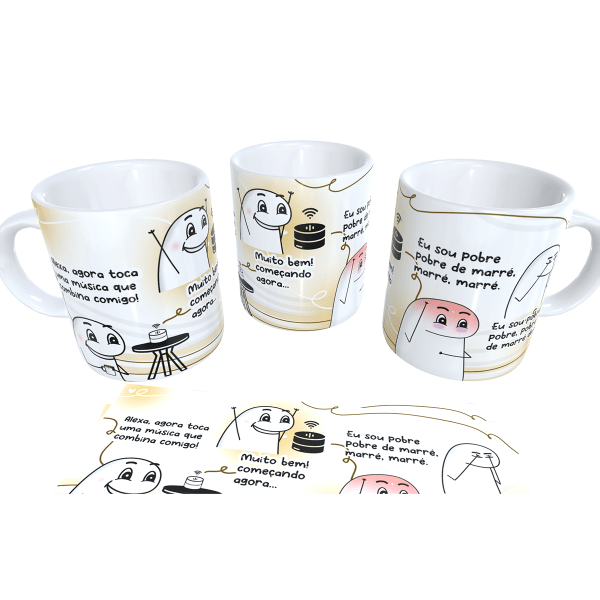 Arte Caneca Alexa, agora toca uma música que combina comigo