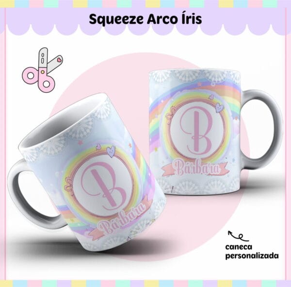 Arte Caneca Arco Íris - Arquivo Digital