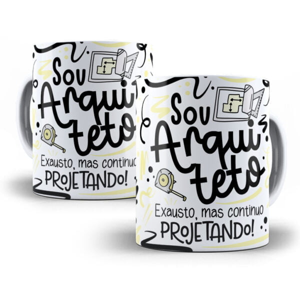 Arte Caneca Arquiteto(a) Flork Frase Profissão Em Png