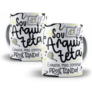 Arte Caneca Arquiteto(a) Flork Frase Profissão Em Png