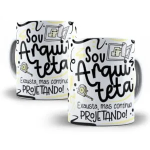 Arte Caneca Arquiteto(a) Flork Frase Profissão Em Png