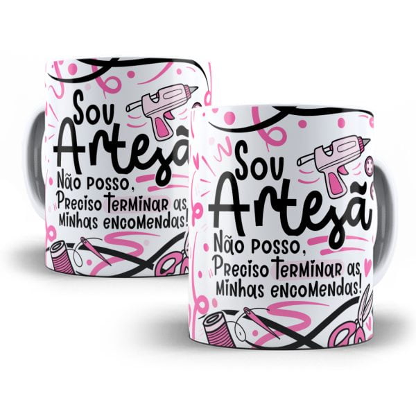 Arte Caneca Artesã Flork Frase Profissão Em Png