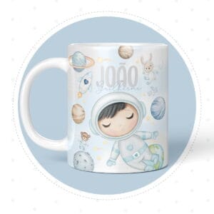 Arte Caneca Astronauta Cute - Arquivo Digital