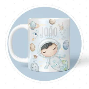 Arte Caneca Astronauta Cute - Arquivo Digital