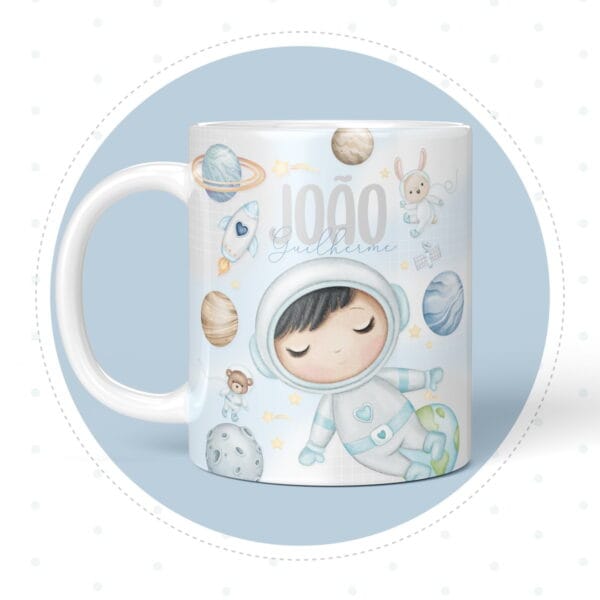 Arte Caneca Astronauta Cute - Arquivo Digital