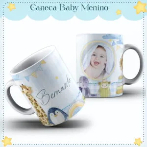 Arte Caneca Baby Menino - Arquivo Digital