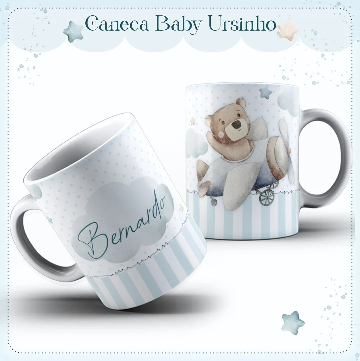 Arte Caneca Baby Urso - Arquivo Digital