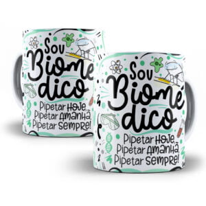 Arte Caneca Biomédico(a) Flork Frase Profissão Em Png